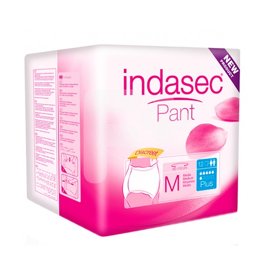 Indasec Pant Plus t/mediana 12+6uds