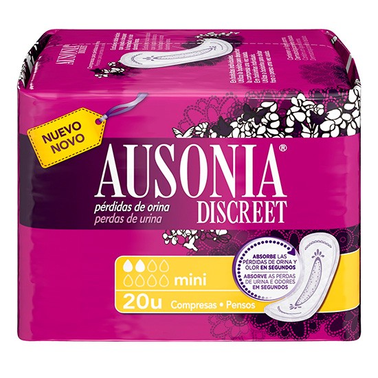 Ausonia discreet mini 20 uds