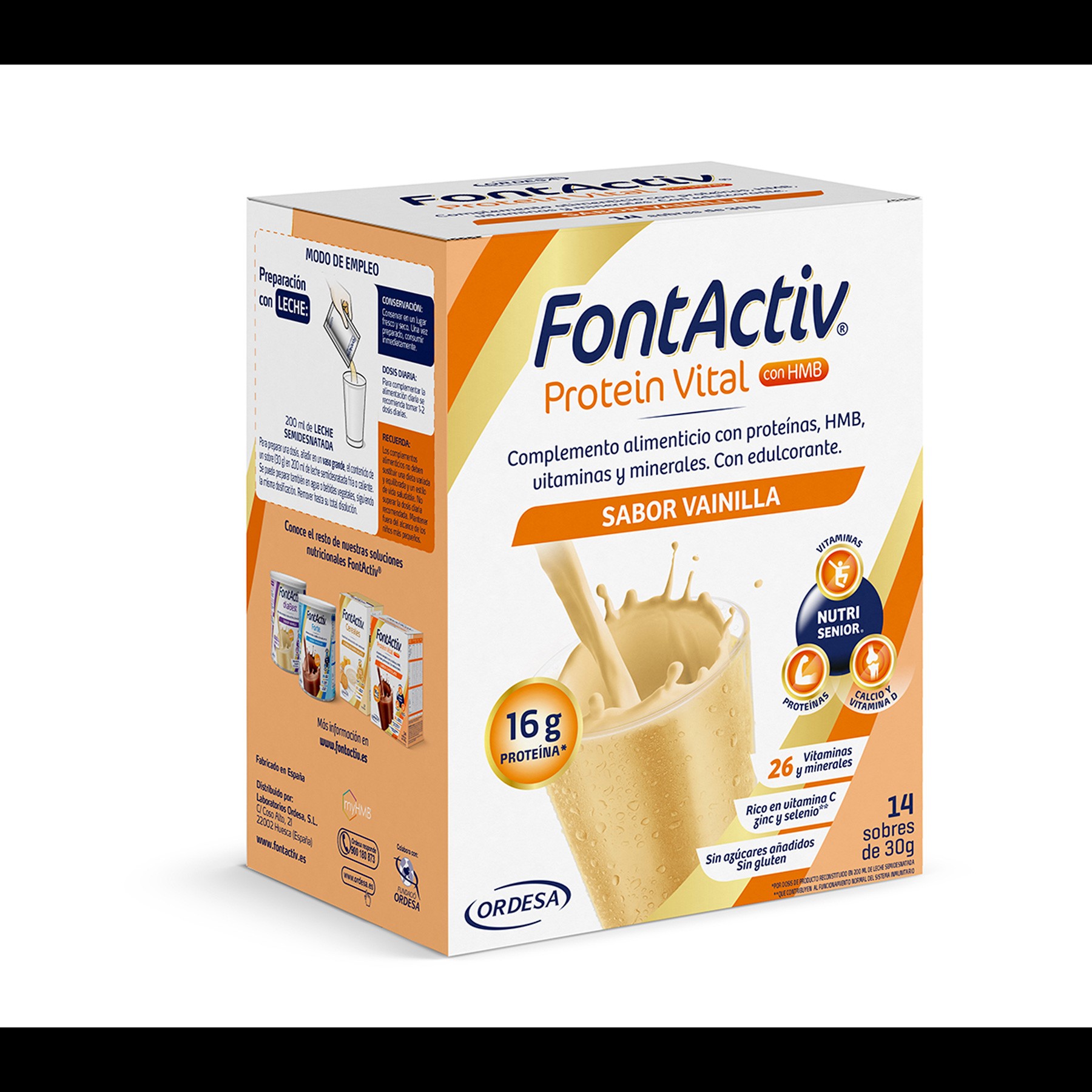 Fontactiv protein vital vainilla 14 sobres